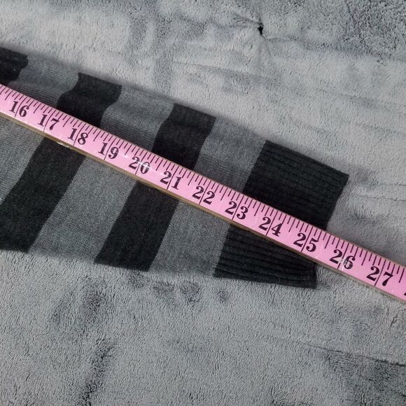 Paper Denim Cloth Black & Gray Striped V Neck Shirt Sweater Mens Sz L Pullover - Picture 3 of 10